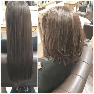 ミディアム カラー ヘアアレンジ 柔らか垢抜けｶﾗｰと ｶｯﾄ🫧ASUKAのヘアスタイル