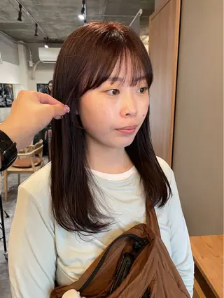 ミディアム カラー 土川 陽菜のヘアスタイル