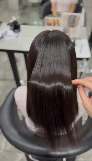 ロング りきと🦋河原町 縮毛矯正/艶カラーのヘアスタイル