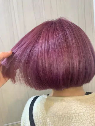 セミロング カラー ヘアアレンジ ✨錦糸町ブリーチ/ ホワイトカラー皇気✨のヘアスタイル