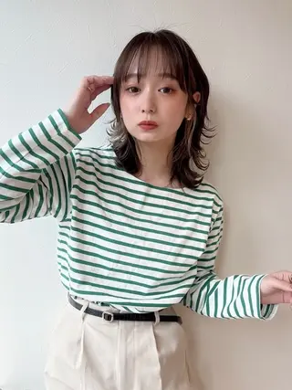 ミディアム 盛れる韓国ヘア🩰/ ワンホンヘア/華のヘアスタイル