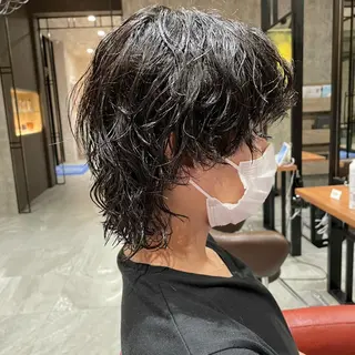 カラー パーマ 畑 雄貴のヘアスタイル
