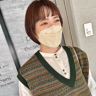 ショート カラー 荒川 ひなの 新川崎のヘアスタイル