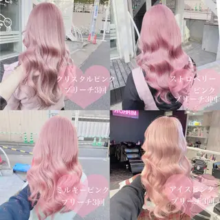 ロング カラー ヘアアレンジ キッズ マツエク・マツパ ブリーチの髪様 MASATOのヘアスタイル