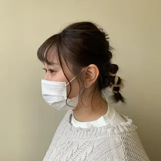 ミディアム カラー ヘアアレンジ 金村 綾芽のヘアスタイル