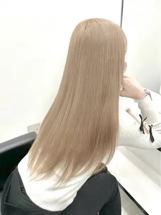 ロング カラー 透明カラー✨ ブラウンカラーひなたのヘアスタイル