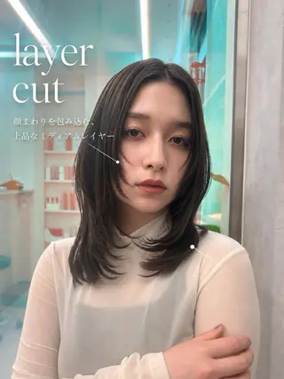 セミロング 茂木俊哉 /縮毛矯正のヘアスタイル