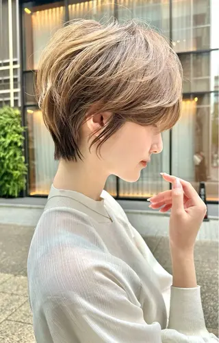 ショート カラー ⭐️銀座/ショート/ 艶カラー/りょうがのヘアスタイル