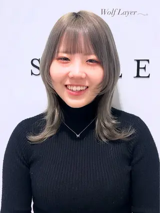 ミディアム ヘアセット/ミニボブ /レイヤー 山田寛菜のヘアスタイル