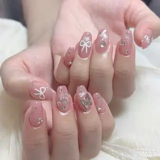 ネイル 🎀kira 長さだし💗モチ最高のネイルデザイン