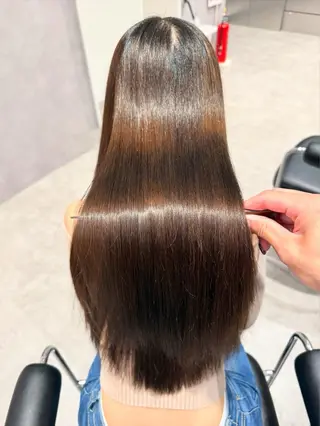 ロング カラー パーマ ヘアアレンジ 縮毛矯正/髪質改善/ ブリーチ毛/木元渓太のヘアスタイル