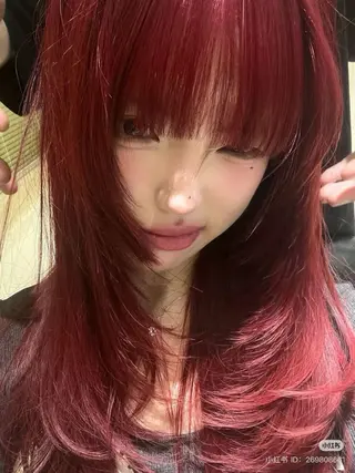 ロング 🍒韓国y2k暖色 NO.1🍒REAのヘアスタイル