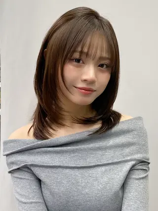 セミロング カラー レイヤー×髪質改善✨ 渋谷/佐藤侑哉のヘアスタイル