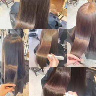 セミロング カラー ヘアアレンジ TOKI /透明感/原宿のヘアスタイル