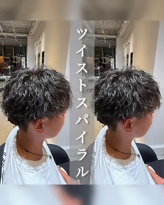 パーマ メンズ 山内 優成のヘアスタイル