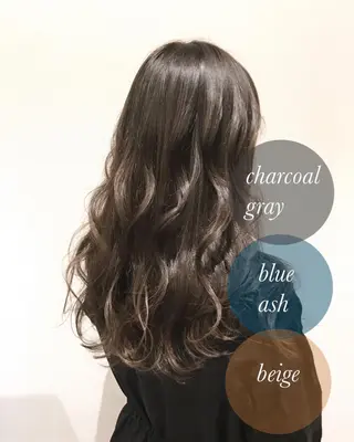 セミロング カラー パーマ 【ツヤ髪カラー】本郷 星音のヘアスタイル