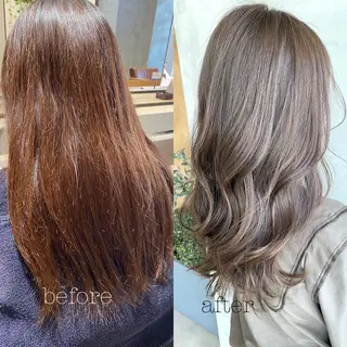 ロング カラー ヘアアレンジ ネイル マツエク・マツパ 夜23時まで予約🉑 reverieあきらのヘアスタイル