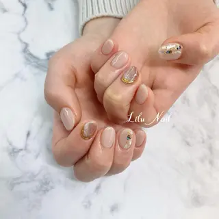 ネイル モチの良さ◉ フィルインネイル♡のネイルデザイン