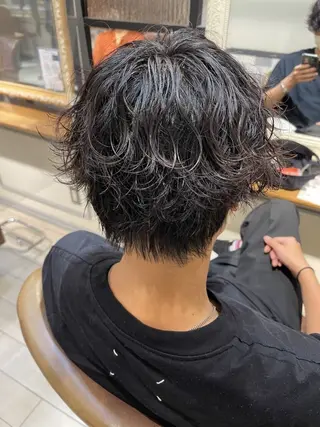 パーマ メンズ 鈴木弥月/大人ボブ× 透明感カラーのヘアスタイル