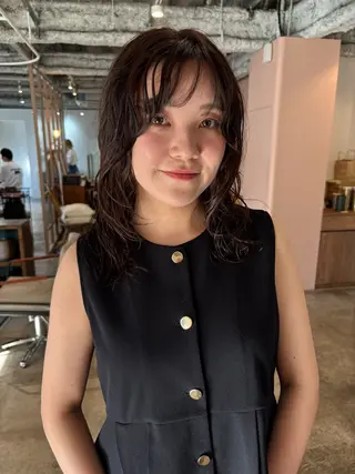 セミロング カラー パーマ Hayashi Shioriのヘアスタイル