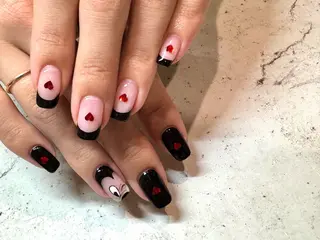 ネイル 韓国/ワンホン/長さ 出しつけ放題🎀のネイルデザイン