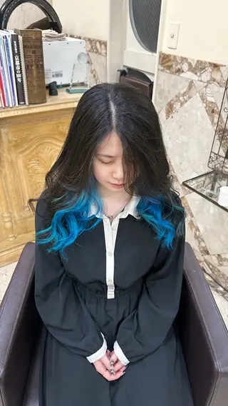 ロング さ りのヘアスタイル