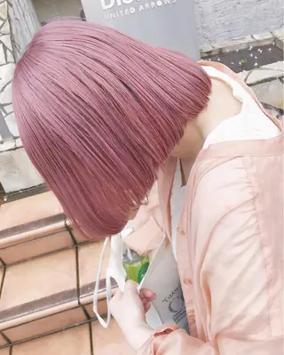 ミディアム カラー パーマ ヘアアレンジ メンズ キッズ ネイル マツエク・マツパ アイブロウ レイヤー/ダブル カラー/YURINAのヘアスタイル