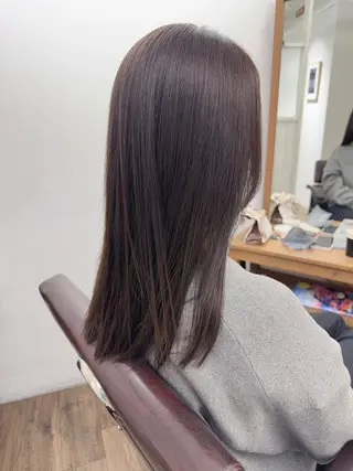 セミロング カラー ハイライト⭐️上野 高広のヘアスタイル