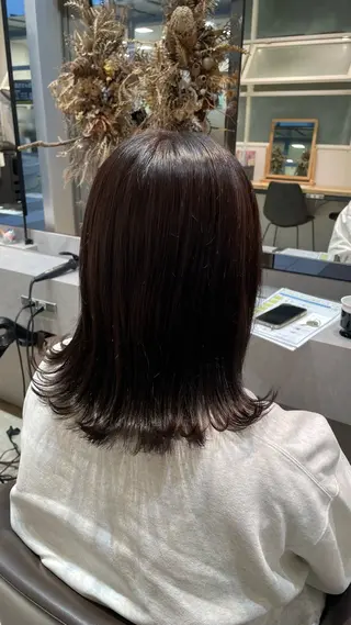 ミディアム ノンダメージカラー/ ボブ/RINのヘアスタイル