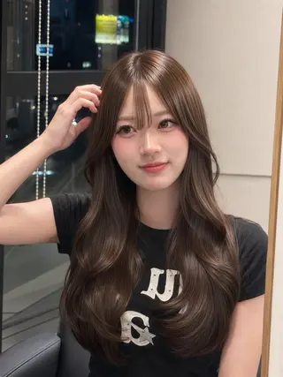 ロング レイヤーカット/髪質 改善/momo🎀のヘアスタイル