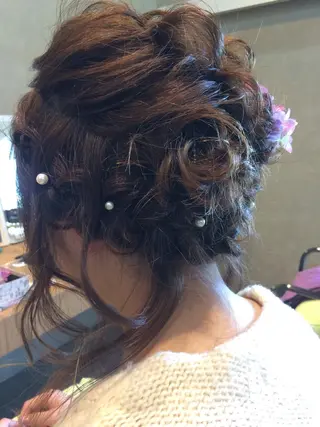ミディアム セミロング カラー ヘアアレンジ 今泉 直裕ショートボブの匠のヘアスタイル