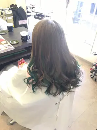 ロング カラー ハイトーン/ブリーチ ルミエール/新栄/栄のヘアスタイル