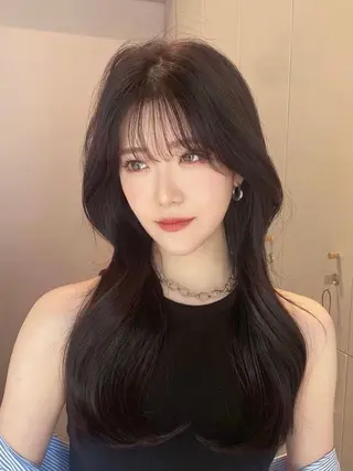 ロング 🖤韓国風カラー🩷 /ツヤ髪✨️はるかのヘアスタイル