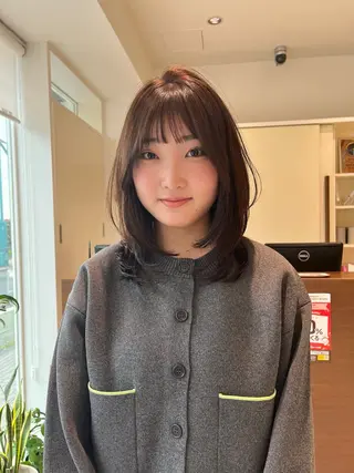 ミディアム 神作 汐里　江古田 /透明感カラー🌿のヘアスタイル