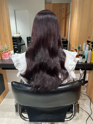 ロング カラー スキバサミを使わない カット🌼唯🌼のヘアスタイル