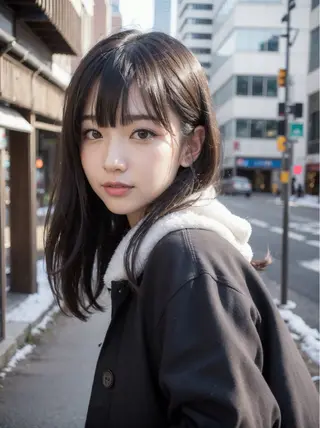 セミロング 榎本 美雪のヘアスタイル
