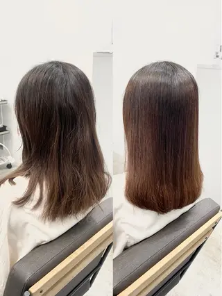 セミロング パーマ 生艶髪&レイヤー🔔 渋谷お薦めNo.1✨のヘアスタイル