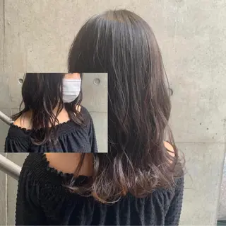 ロング カラー ヘアアレンジ 七原 海夕のヘアスタイル