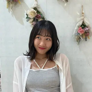 ミディアム ブリーチなしダブルカ ラー🎀透明感/AOのヘアスタイル