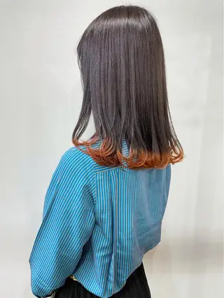 カラー white.梅田 デザインカラー🦄のヘアスタイル