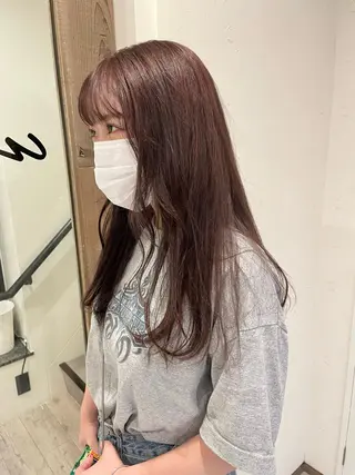 ロング カラー 渋谷 留菜のヘアスタイル