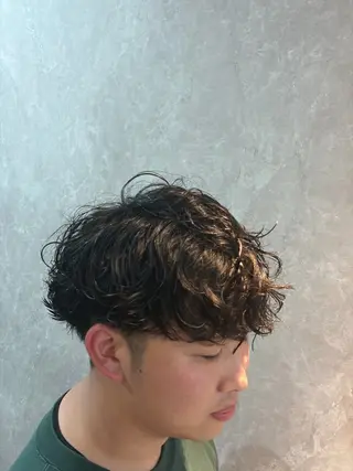 ミディアム パーマ メンズ 高橋 怜玖/仙台/長町のヘアスタイル
