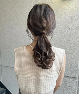 セミロング カラー ヘアアレンジ カラーパティシエ facce🌼ikoのヘアスタイル