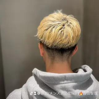 ショート カラー メンズ 朝楽メンズパーマ 🥇メンズカット吉田のヘアスタイル