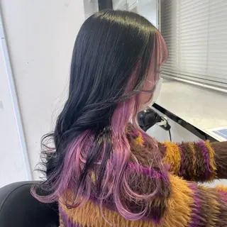 ロング カラー ヘアアレンジ ピンク・ベージュ🩰 カラー🫧とらのヘアスタイル
