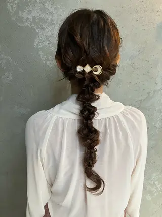 セミロング カラー パーマ ヘアアレンジ メンズ キッズ kotona 🤍miuraのヘアスタイル