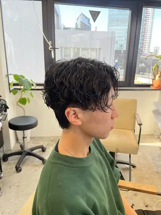 ショート パーマ メンズ 梅田💥Cut/ Perm💥ふみのヘアスタイル
