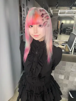 セミロング カラー デザインカラー /rioのヘアスタイル