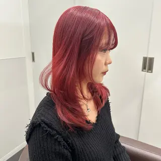 セミロング カラー 💫艶ハイトーン×髪 質改善💫リュウトのヘアスタイル
