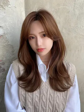 セミロング 🧡くびれヘア/前髪 顔周り🧡久原結衣のヘアスタイル